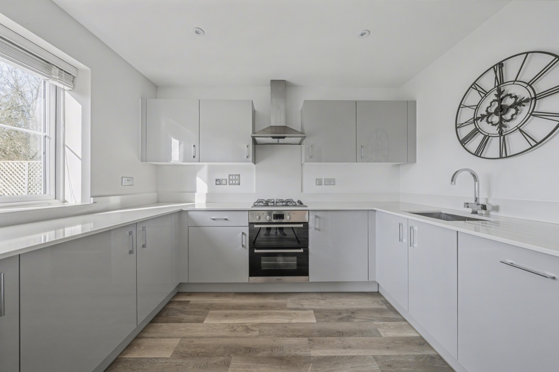 Bright kitchen in a managed rental property