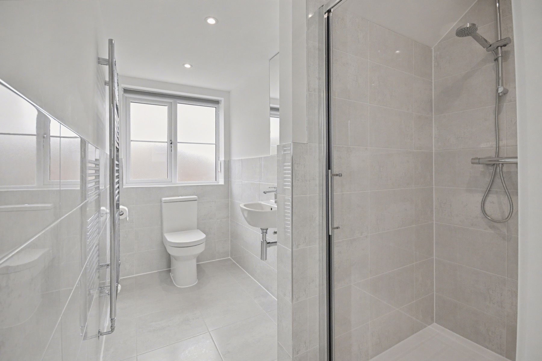 Modern bathroom in a managed rental property